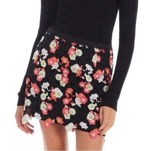 Floral Embroidered Skirt